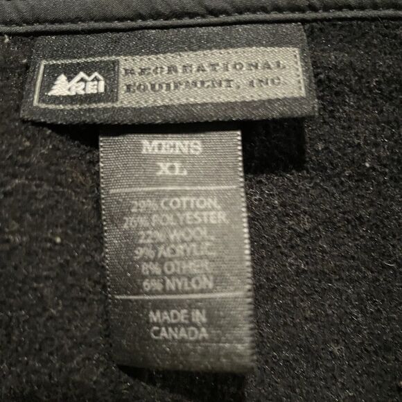 REI Jacket Wool Blend Bomber Zip Up Outdoor Vintage Canada Made Mens XL - Picture 3 of 6